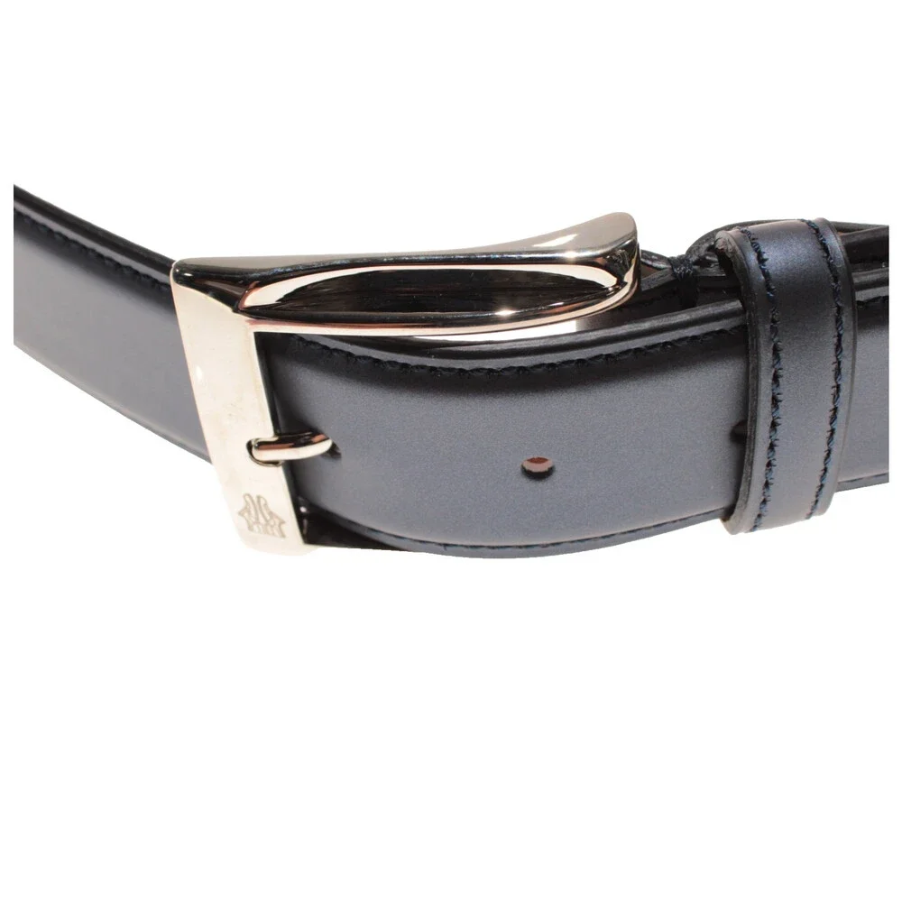 Di Bianco NWT Cut to Size Dress Belt In Solid Navy Blue Leather One Size